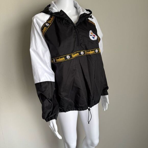 NFL Pittsburgh Steelers Half Zip Windbreaker Women’s Size L - Picture 2 of 6